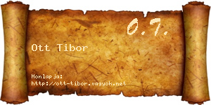 Ott Tibor névjegykártya